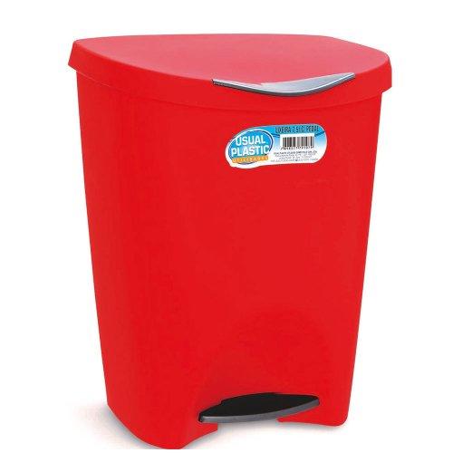 CESTO DE RESIDUOS C/PEDAL  7.5 L ROJO