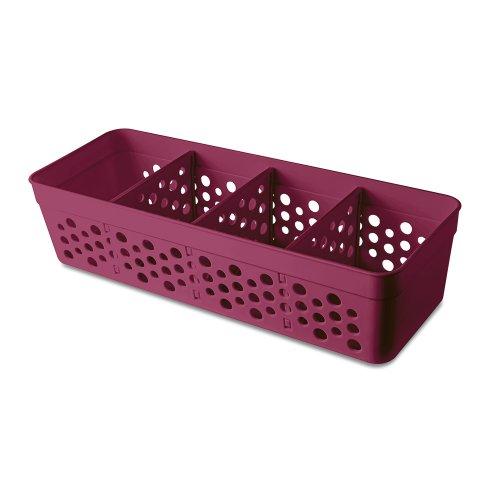 ORGANIZADOR 3 DIV. BORDO 23x6x5.5 CM