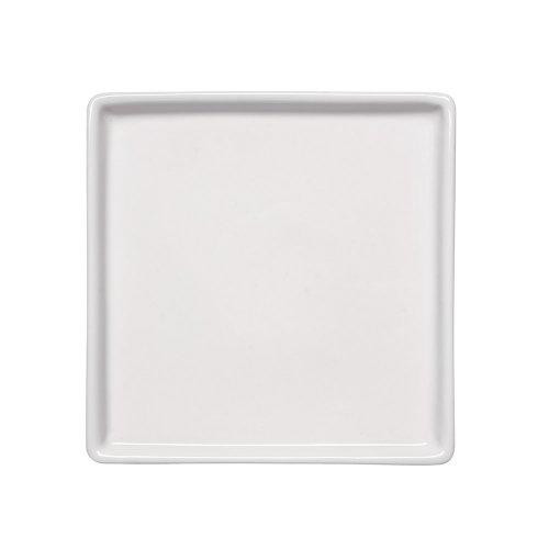 AMERICANA PLATO POSTRE CUADRADO 19 CM BLANCO