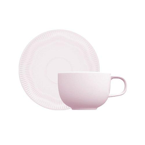 SHELL TAZA DE TE CON PLATO 235 ML ROSA