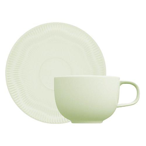 SHELL TAZA DE TE CON PLATO 235 ML VERDE