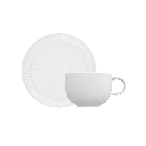 SHELL TAZA DE TE CON PLATO 235 ML BLANCO