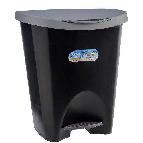 CESTO DE RESIDUOS C/PEDAL 15 L NEGRO