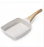 SARTEN CUADRADA 15X18 CM ANTIADHERENTE CERAMICA BLANCA