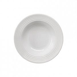 EMBOSS CIRCLES PLATO HONDO 21.5 CM BLANCO