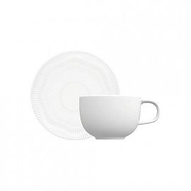 SHELL TAZA DE CAFE CON PLATO 100 ML BLANCO