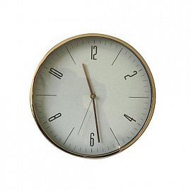 RELOJ 30 CM BLANCO Y COBRE (SEGUNDERO CONTINUO)