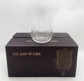 SET 6 VASOS TRAMADOS LINEAS 420ML